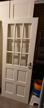 Binnendeur met glazen ruitjes / 73 x 201cm, Ophalen, Minder dan 80 cm, Binnendeur, Zo goed als nieuw