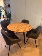 Dining table & 4 chairs, Huis en Inrichting, Tafels | Eettafels, Overige materialen, 100 tot 150 cm, Rond, Zo goed als nieuw