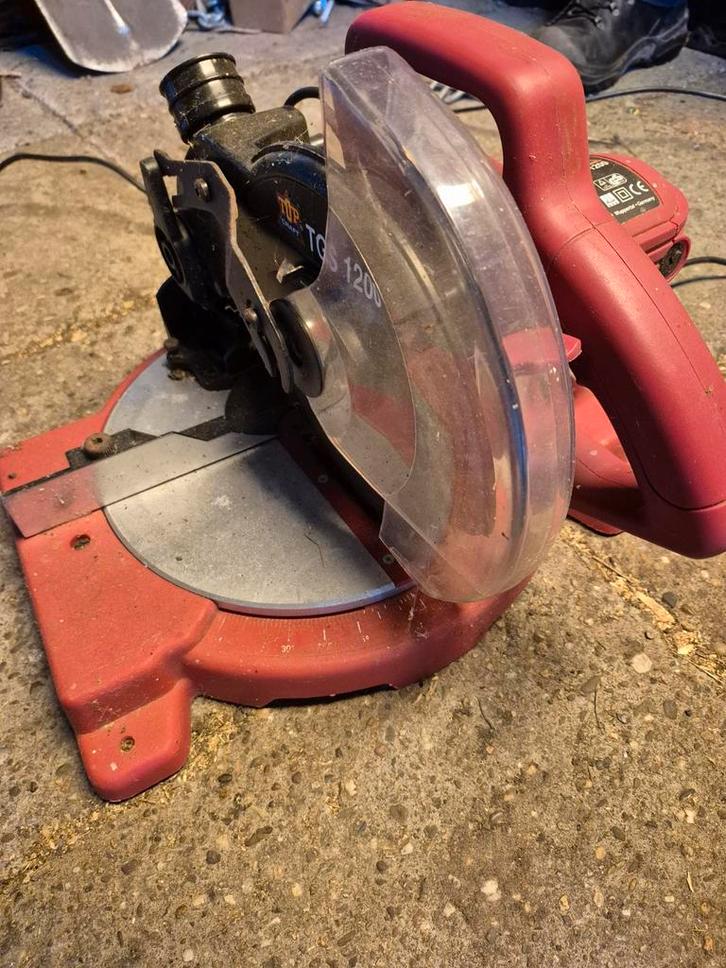 Top Craft Afkortzaag TGS 1200, Doe-het-zelf en Verbouw, Gereedschap | Zaagmachines, Gebruikt, Afkortzaag, 1200 watt of meer, 70 mm of meer