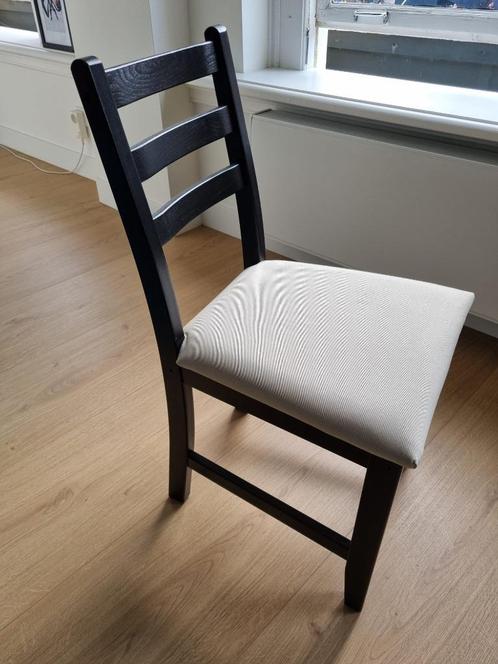 Stoel Lerhamn, Huis en Inrichting, Stoelen, Nieuw, Eén, Hout, Stof, Zwart, Ophalen