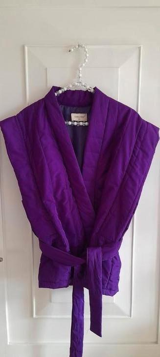 Garçonne violet paars vest/ bodywarmer L, Kleding | Dames, Jassen | Winter, Zo goed als nieuw, Maat 42/44 (L), Paars, Verzenden