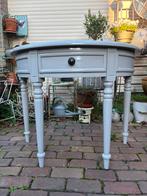 Mooie, opgeknapte halfronde sidetable., Huis en Inrichting, Tafels | Sidetables, Ophalen, Gebruikt, 100 tot 150 cm, Romantisch/landelijk/brocante