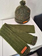 Zelfgehaakte Muts & Sjaal Mosgroen, Kleding | Dames, Mutsen, Sjaals en Handschoenen, Homemade, Ophalen of Verzenden, Nieuw, Muts