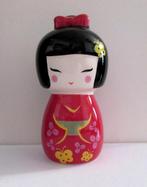 Rode kokeshi pop / spaarpot geisha / keramiek Japan, Ophalen, Zo goed als nieuw, Steen, Aardewerk of Keramiek, Overige thema's
