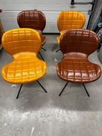 Eetkamer stoelen Zuiver, Huis en Inrichting, Stoelen, Ophalen, Gebruikt, Overige kleuren, Leer