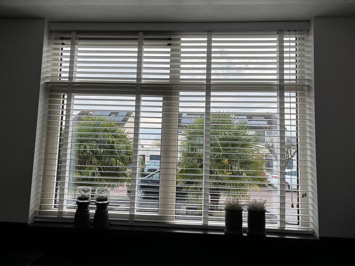 Houten Jaloezie - Wit 204,5 x 160, Huis en Inrichting, Stoffering | Gordijnen en Lamellen, Zo goed als nieuw, 150 tot 200 cm, 200 cm of meer