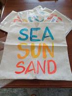 5 Kussenhoesjes,,,Sea,Sun,Sand,, nieuw in verpakking,45/45cm, Ophalen of Verzenden, Nieuw, Overige kleuren, Vierkant