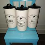 The Artisan Kitchen voorraadpotten Coffee Tea Sugar beige, Huis en Inrichting, Ophalen