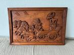 Oud Indonesisch houtsnijwerk Krisna en Arjuna, Antiek en Kunst, Kunst | Niet-Westerse kunst, Ophalen