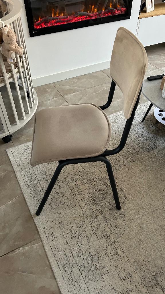 velvet eetkamer stoelen Goossens, Huis en Inrichting, Stoelen, Zo goed als nieuw, Vijf, Zes of meer stoelen, Stof, Overige kleuren