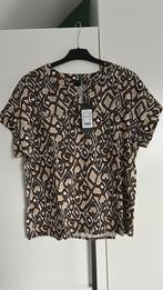 Prj 7 - Nieuwe bruin bewerkte blouse Brandtex maat 42, Kleding | Dames, Blouses en Tunieken, Bruin, Maat 42/44 (L), Nieuw, Ophalen of Verzenden