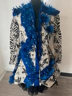 Zwart/beige/kobalt blauw nieuwe unieke carnavalsjas maat 40, Maat 38/40 (M), Carnaval, Nieuw, Ophalen of Verzenden