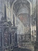 heliogravure graf Willem II zicht Nieuwe kerk, Delft Decaux, Antiek en Kunst, Verzenden