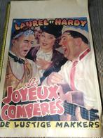 Filmaffiche Laurel et Hardy 1934. Heruitgave jaren 50 poster, Ophalen of Verzenden, Zo goed als nieuw