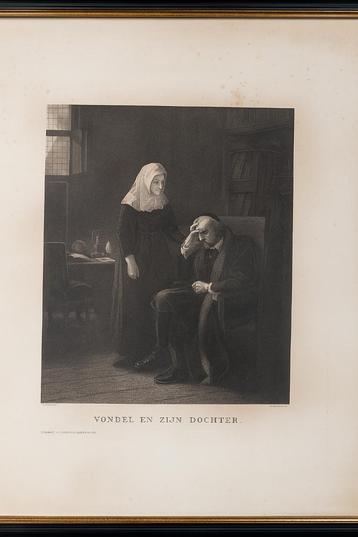 Vondel fotogravure beschikbaar voor biedingen
