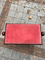 Pianokruk met rode ribstof zitting, Huis en Inrichting, Stoelen, Ophalen, Gebruikt, Eén, Rood