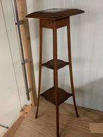 Antieke plantentafel met marmeren blad,piëdestal,h 1.10 m, Huis en Inrichting, Woonaccessoires | Zuilen en Pilaren, Ophalen, Gebruikt