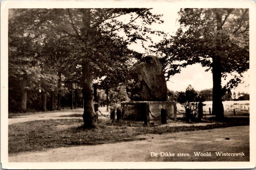 Winterswijk - De Dikke steen Woold, Verzenden, 1940 tot 1960, Ongelopen, Gelderland