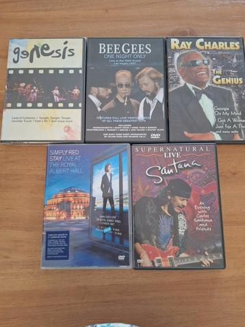 Muziek DVD Collectie - Genesis, Bee Gees, Ray Charles beschikbaar voor biedingen