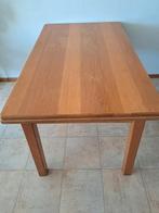 Vol licht eiken eet tafel 2 kanten uitklapbaar, Huis en Inrichting, Tafels | Salontafels, 50 tot 100 cm, Zo goed als nieuw, 75 cm of meer