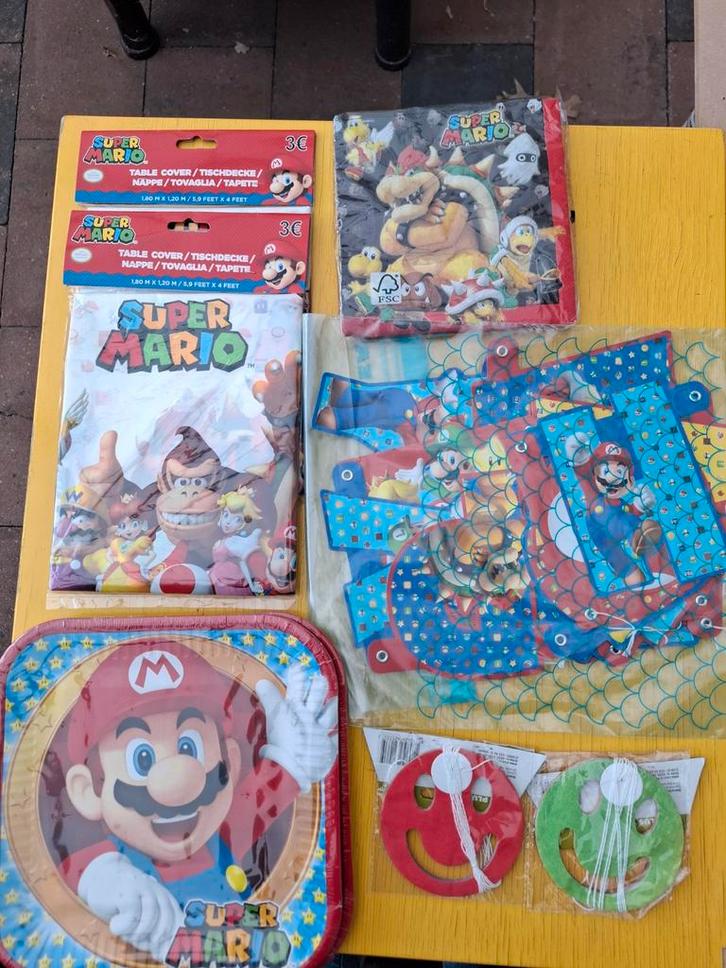 Super Mario Feestpakket, Hobby en Vrije tijd, Feestartikelen, Nieuw, Versiering, Verjaardag, Ophalen
