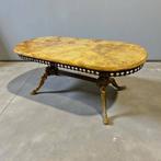 Vintage onyx coffee table / salontafel met messing frame, Antiek en Kunst, Antiek | Meubels | Tafels, Ophalen