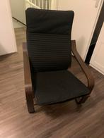 Ikea Fauteuil - Donkerbruin met Zwarte Bekleding, Huis en Inrichting, Fauteuils, Ophalen, Gebruikt, 75 tot 100 cm, 50 tot 75 cm
