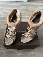 Suede beige gucci hakken met bont, Pumps, Beige, Ophalen of Verzenden, Gedragen