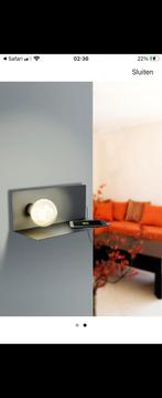 Eglo wandlamp zwevend nachtkastje led usb oplader, Ophalen of Verzenden, Nieuw, Metaal