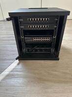Patchkast (10", 6u) + Patchpanels + Switch 16-port + Extra's, Ophalen, Zo goed als nieuw, Glas, Plaatstaal