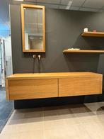 Massief eiken badkamer meubel 160cm, Doe-het-zelf en Verbouw, Sanitair, Ophalen of Verzenden, Nieuw, Wastafel