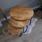 Salon tafels van mango hout, Ophalen, Zo goed als nieuw