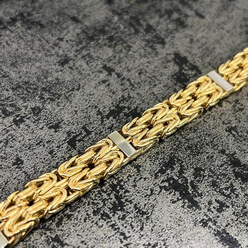 14k gouden armband koningsarmband nieuw, Sieraden, Tassen en Uiterlijk, Armbanden, Nieuw, Goud, Ophalen of Verzenden