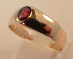 14 Karaat gouden ring met Rhodoliet, Art Nouveau, 1880, Sieraden, Tassen en Uiterlijk, Antieke sieraden, Verzenden, Goud, Ring