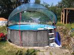 Compleet zwembad + kap ++ (Intex greywood Exit overkapping), Tuin en Terras, Zwembaden, Ophalen, 80 tot 120 cm, Rond, 300 cm of meer