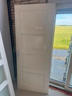 Robuuste opdekdeur met panelen 211.5x83cm rechtsdraaiend, Ophalen, 80 tot 100 cm, Binnendeur, Zo goed als nieuw