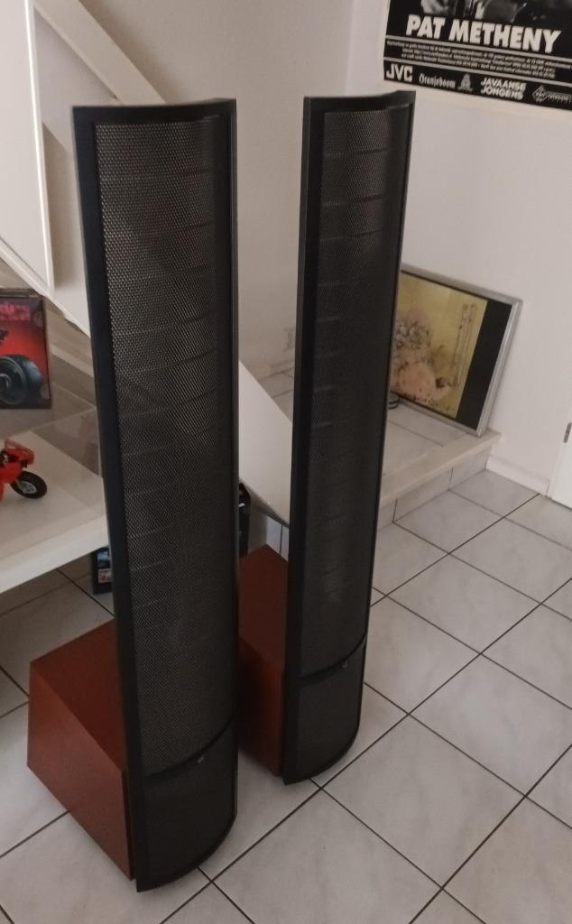 Martin Logan Ethos hybride electrostaten., Audio, Tv en Foto, Luidsprekers, Refurbished, Front, Rear of Stereo speakers, 120 watt of meer