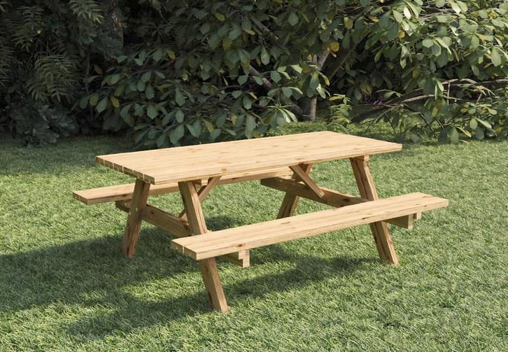 Picknicktafel | Douglas | Hardhout | Rond | Vierkant, Tuin en Terras, Picknicktafels, Nieuw, Rechthoekig, Hout, Inklapbaar, Ophalen