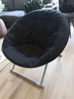Zwarte kuip / klap stoel Ikea, Huis en Inrichting, Stoelen, Ophalen, Gebruikt, Zwart, Metaal