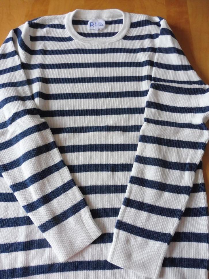 Blauw-wit gestreepte herentrui maat XXL, Kleding | Heren, Truien en Vesten, Zo goed als nieuw, Overige maten, Overige kleuren