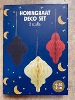 "Honingraat Deco Set 3 stuks"  20 cm Nieuw, Ophalen of Verzenden, Nieuw, Versiering