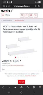 WOLTU Fotoplanken Set van 3 - Wit, Ophalen of Verzenden