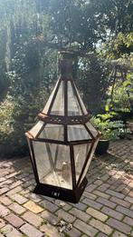Oude terraslantaarn - Curiosa, Ophalen of Verzenden, Gebruikt, Glas, 50 tot 75 cm