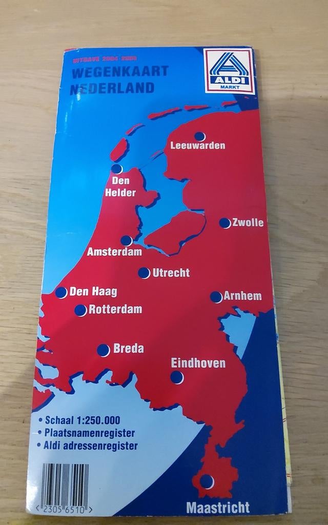 Wegenkaart Nederland - Aldi Markt, Boeken, Atlassen en Landkaarten, Gelezen, 2000 tot heden, Ophalen of Verzenden, Landkaart