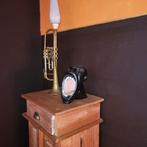 Antieke Trompet lamp en Jazz singer beeld, Ophalen of Verzenden