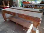 Unieke Vintage Werkbank - Perfect voor Stoer Interieur, Ophalen, Gebruikt, 120 tot 170 cm, Bankschroef