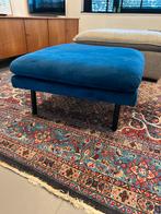 Poef hocker blauw, Ophalen, Zo goed als nieuw, 50 tot 75 cm, Vierkant