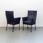 6 Montis Chaplin stoelen - paars/blauw leder, Huis en Inrichting, Banken | Voetenbanken en Poefen, Niet ingevuld, Niet ingevuld