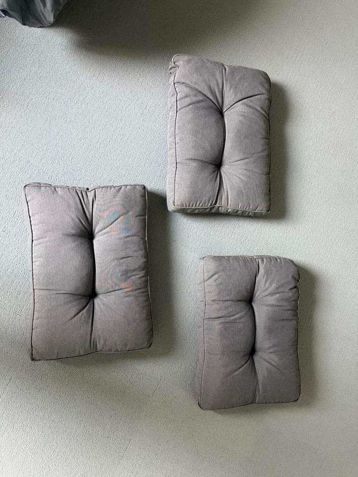Loungekussens – 3 stuks – nette staat, Tuin en Terras, Tuinmeubel-accessoires, Zo goed als nieuw, Ophalen