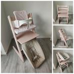 Stokke Tripp Trapp serene pink+babyset,kussenset,newbornset, Kinderen en Baby's, Kinderstoelen, Ophalen of Verzenden, Zo goed als nieuw